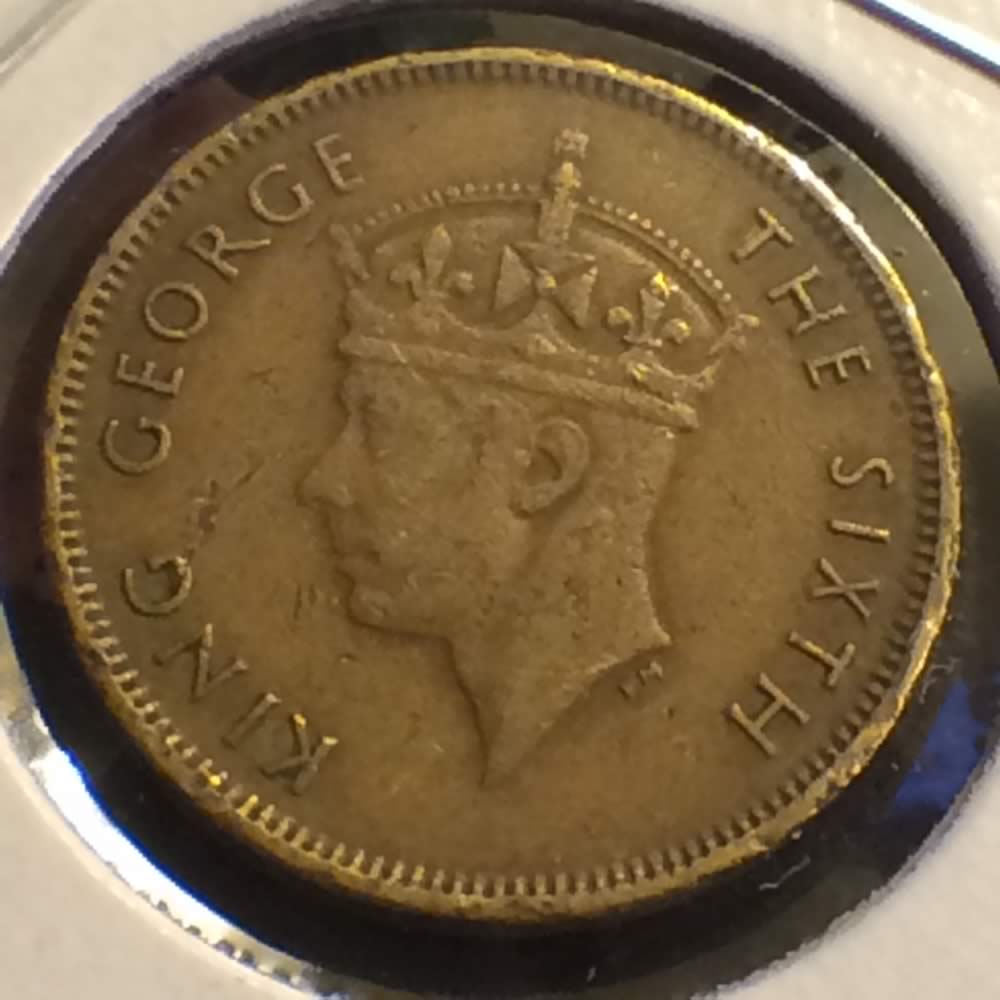Hong Kong 1948  George VI 10 Cent ( 10C ) - Obverse
