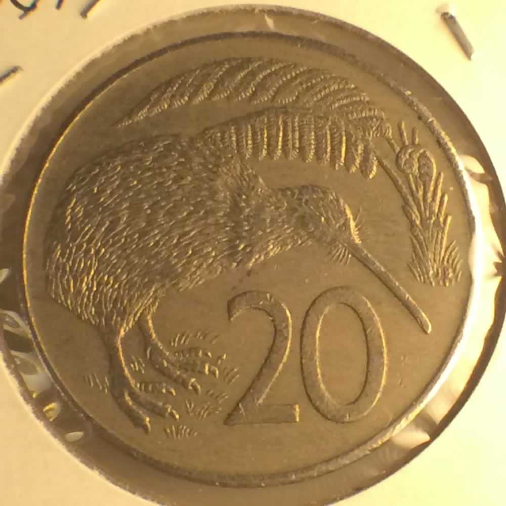 New Zealand 1981  20 Cents Kiwi Coin ( 20C ) - Reverse