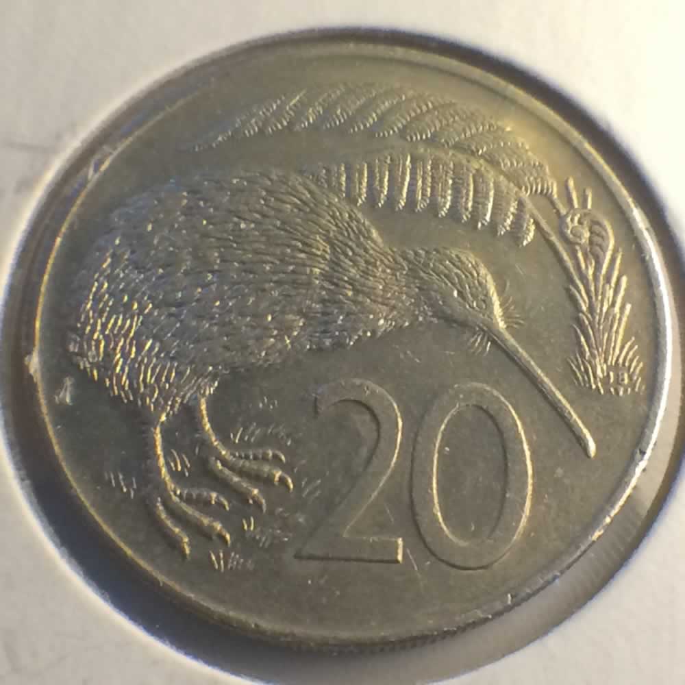 New Zealand 1985  20 Cents Kiwi Coin ( 20C ) - Reverse