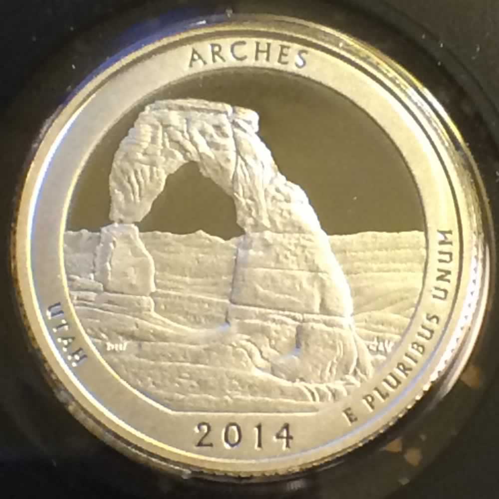 US 2014 S Silver Arches National Park ( S25C ) - Reverse
