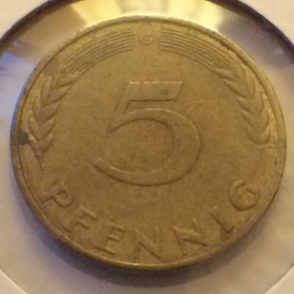 Germany 1950 G 5 Pfennig ( 5pf ) - Obverse