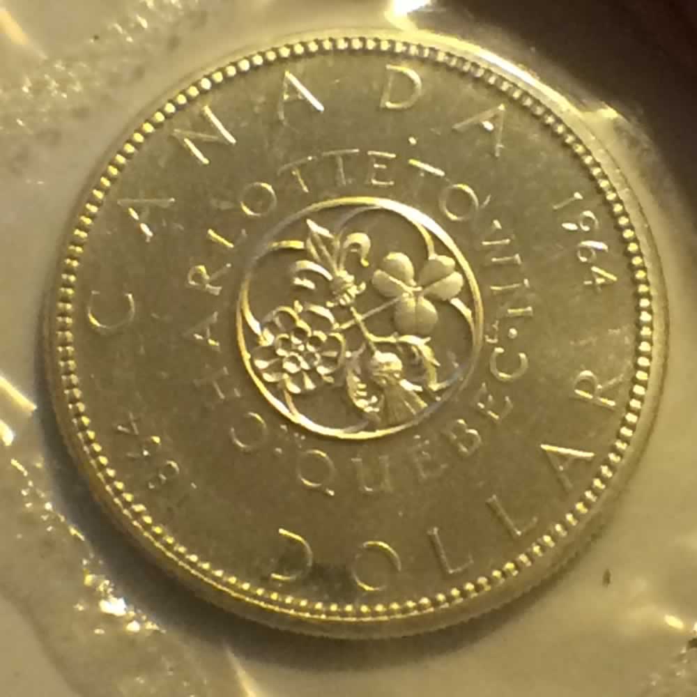 Canada 1964  Charlottetown Silver Dollar RCM ( CS$1 ) - Reverse
