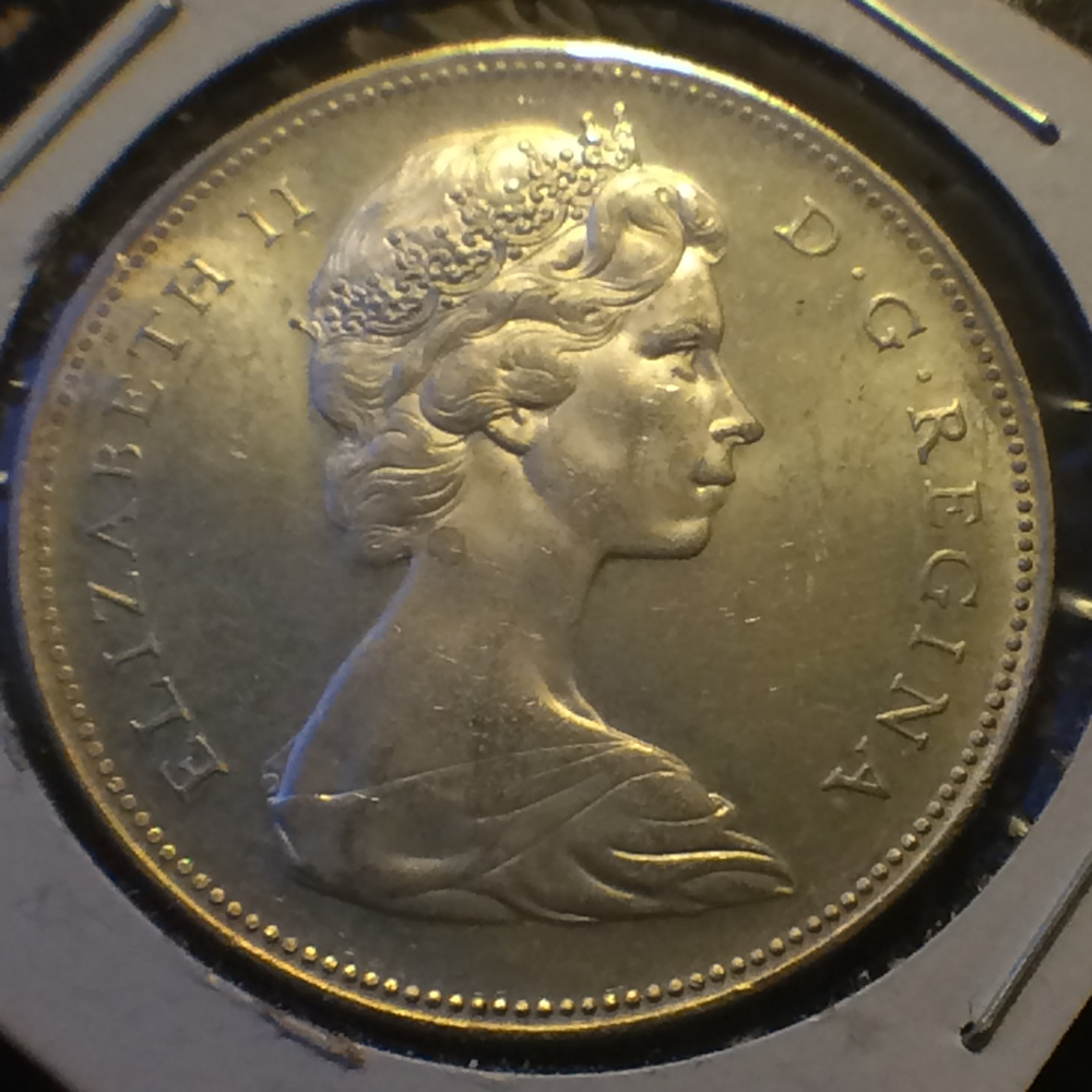 Canada 1966  Voyageur Silver Dollar LB ( CS$1 ) - Obverse