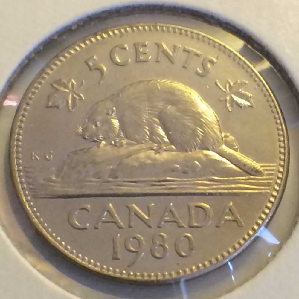 Canada 1980  Canadian Nickel ( C5C ) - Reverse