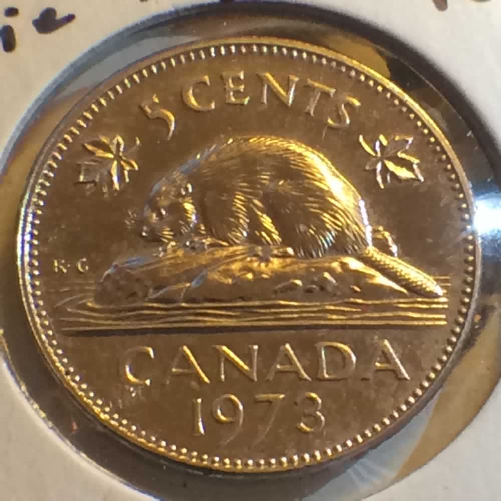 Canada 1973  Canadian 5 Cents - RCM ( C5C ) - Reverse