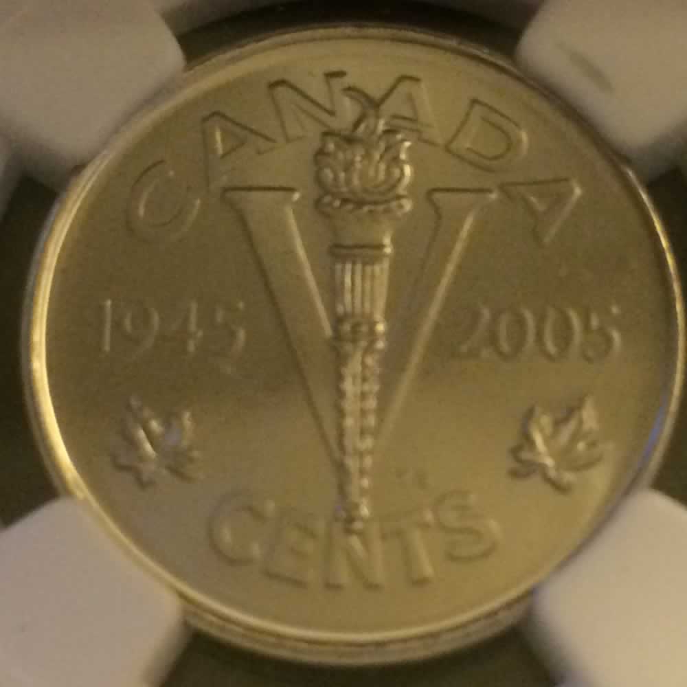 Canada 2005 P Ve-Day 60th Anniv Nickel ( C5C ) - Reverse