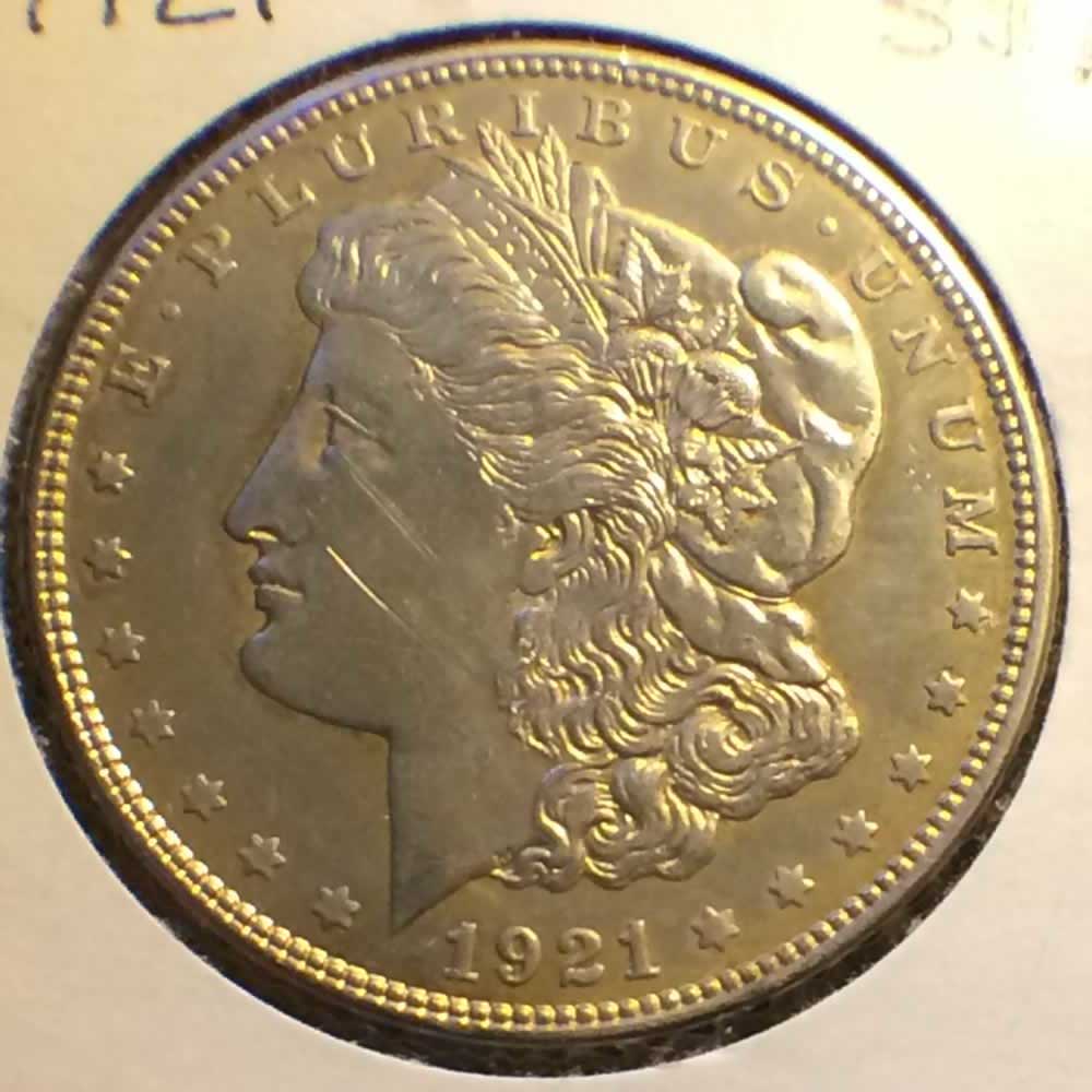 US 1921  Morgan Dollar ( S$1 ) - Obverse
