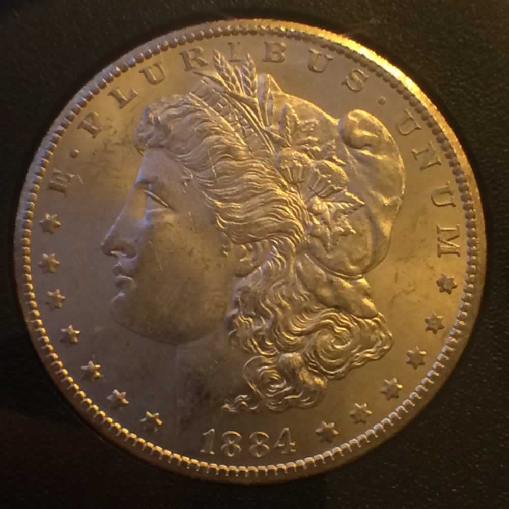 US 1884 CC Morgan Dollar ( S$1 ) - Obverse