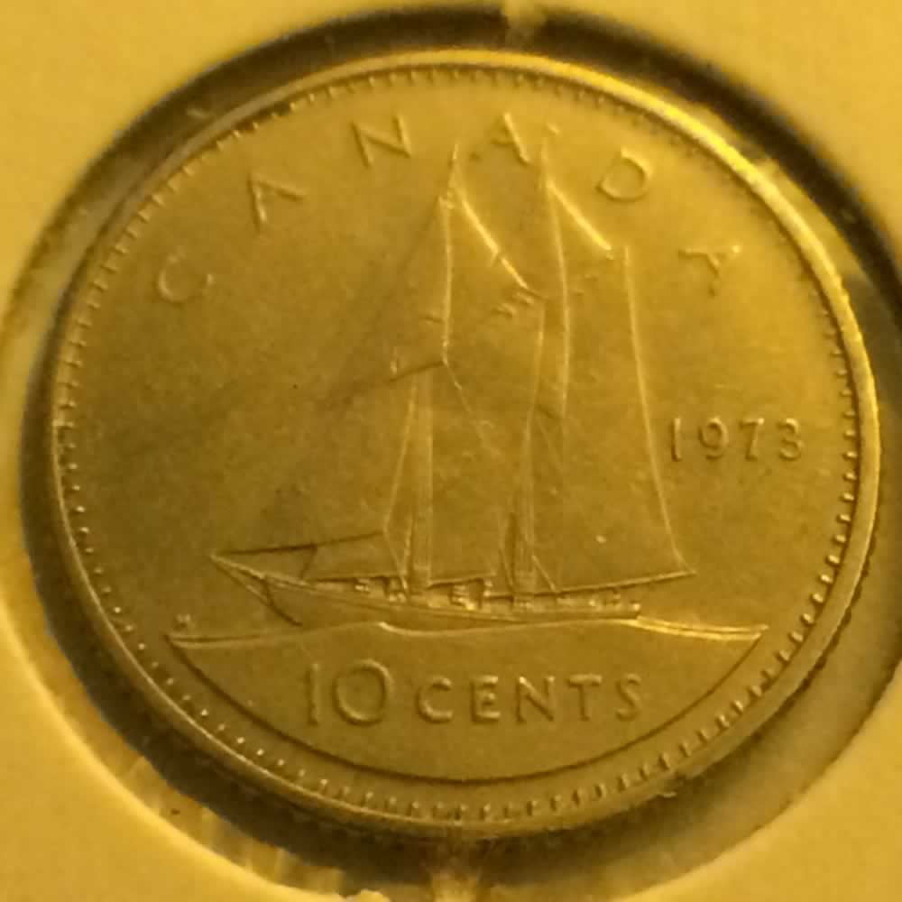Canada 1973  Canadian Dime ( C10C ) - Reverse