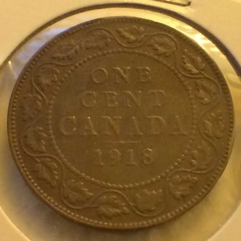 Canada 1918  Large Cent ( C1C ) - Reverse