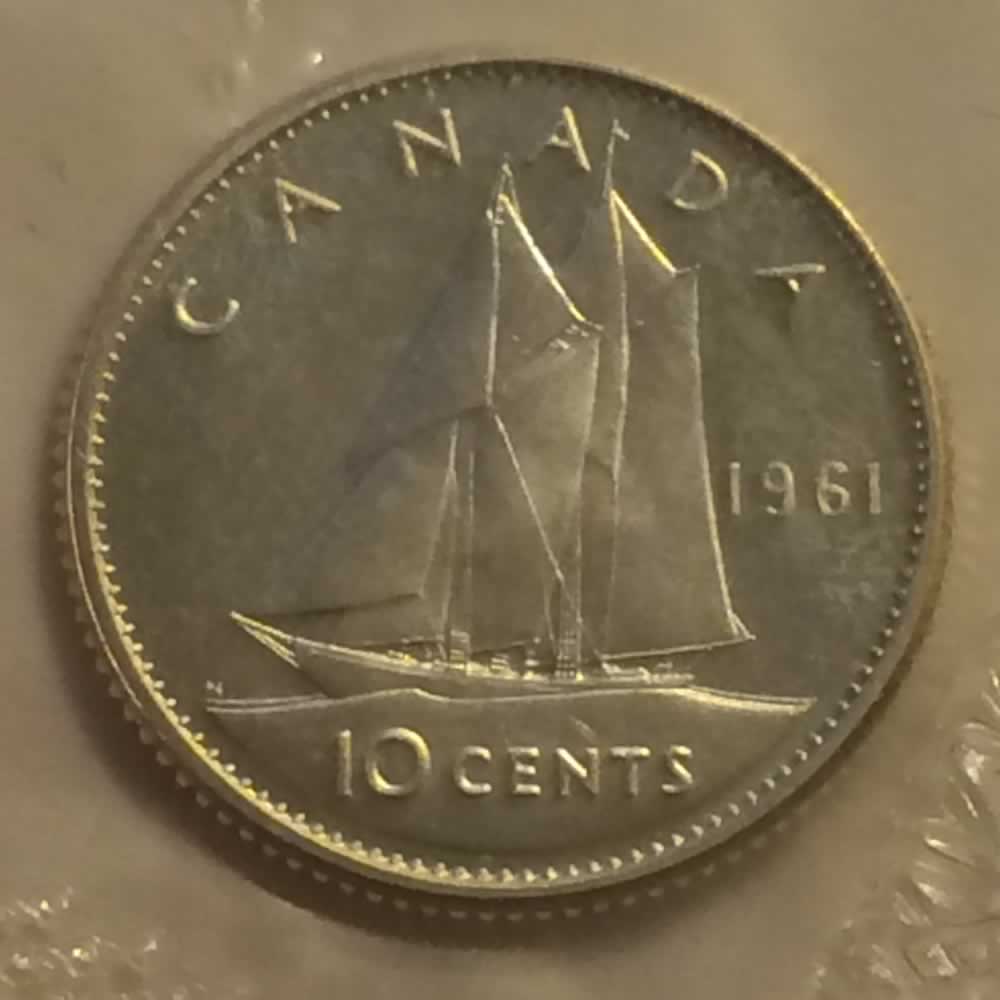 Canada 1961  Canadian Ten Cent RCM ( CS10C ) - Reverse