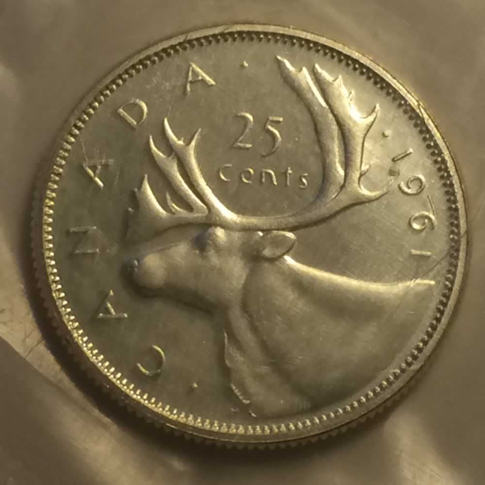 Canada 1961  Canadian Quarter RCM ( CS25C ) - Reverse