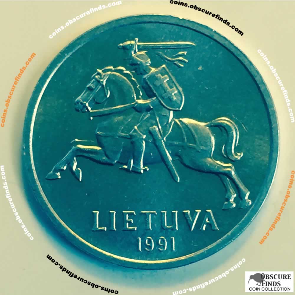 Lithuania 1991  1 Centas ( 1C ) - Obverse