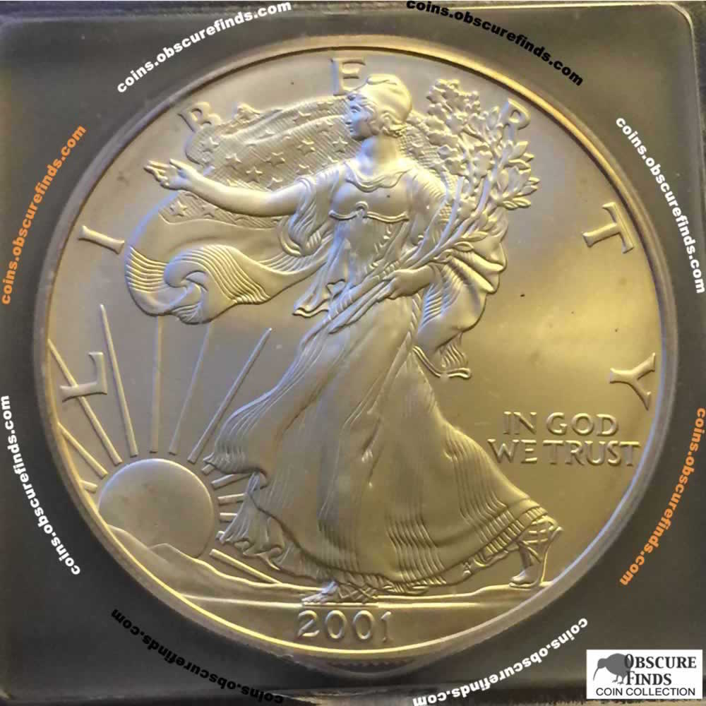 US 2001  Silver Eagle ( S$1 ) - Obverse
