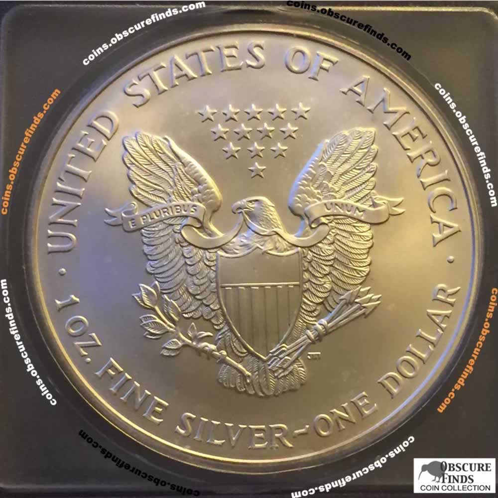 US 2001  Silver Eagle ( S$1 ) - Reverse