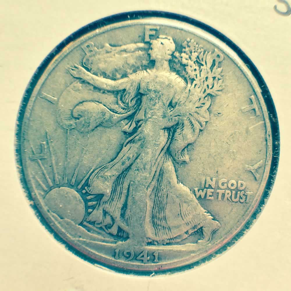 US 1941 D Walking Liberty half dollar ( S50C ) - Obverse