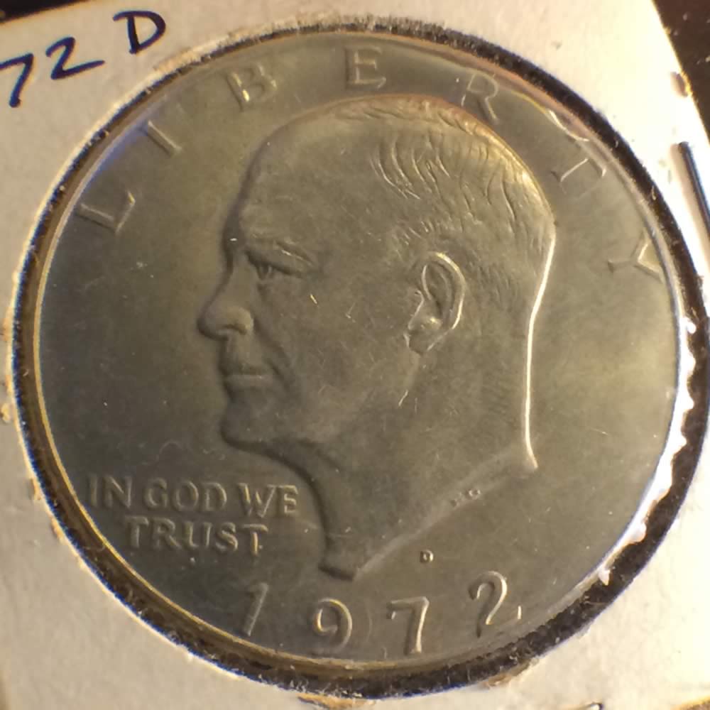 US 1972 D Eisenhower Dollar ( $1 ) - Obverse