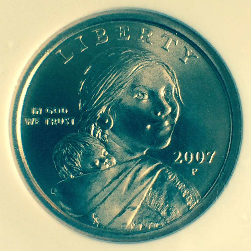 US 2007 P SMS Sacagawea ( $1 ) - Obverse