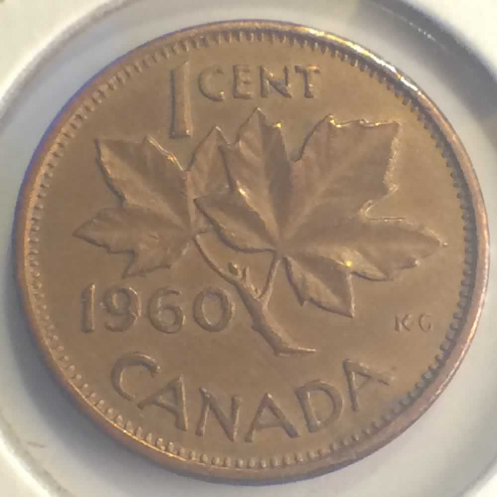 Canada 1960  Elizabeth II Canadian Cent ( C1C ) - Reverse