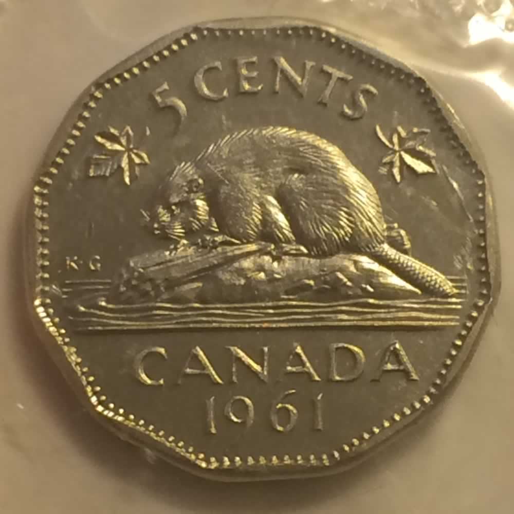 Canada 1961  Canadian Five Cent RCM ( C5C ) - Reverse