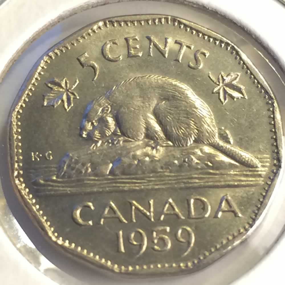 Canada 1959  Canadian Five Cent ( C5C ) - Reverse