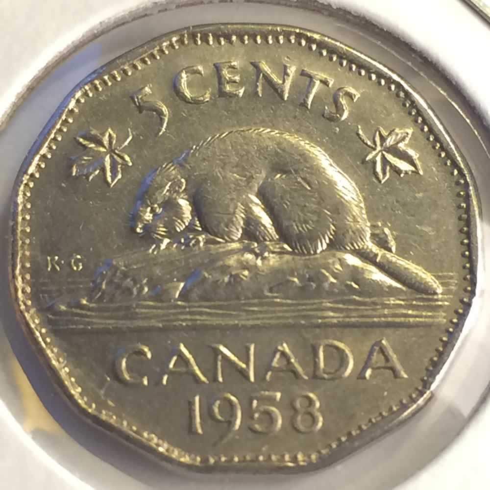 Canada 1958  Canadian Five Cent ( C5C ) - Reverse