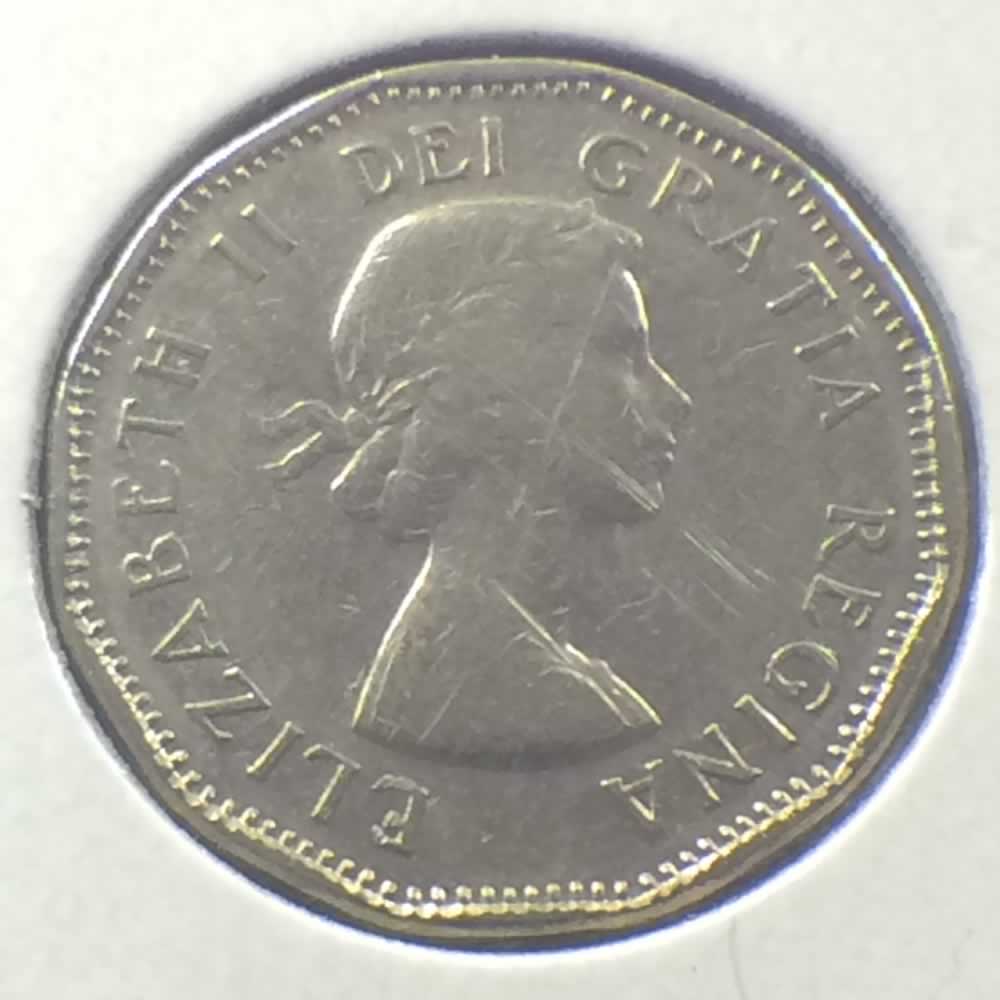 Canada 1959  Canadian 5 Cents ( C5C ) - Obverse