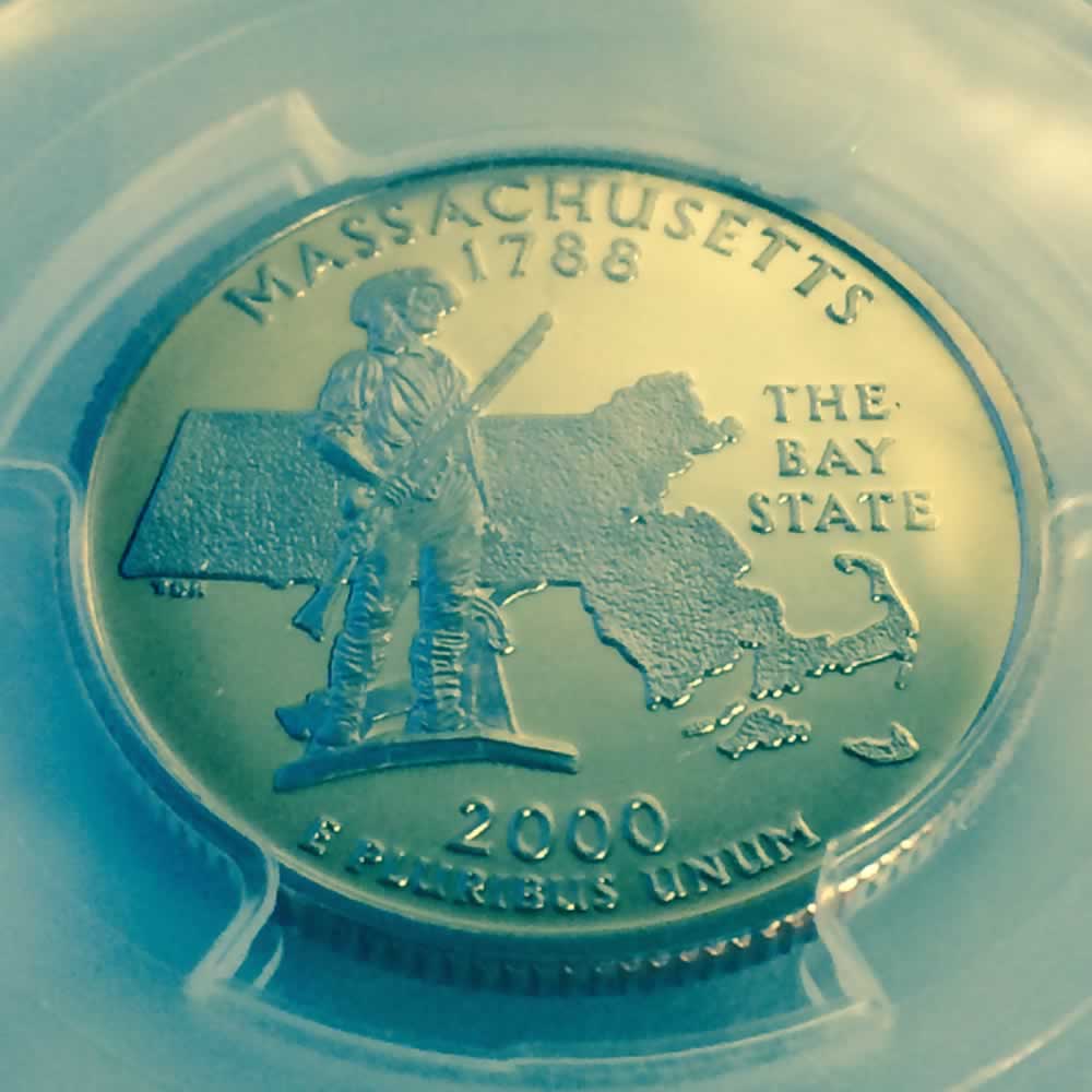 US 2000 S Massachusetts Statehood ( 25C ) - Reverse