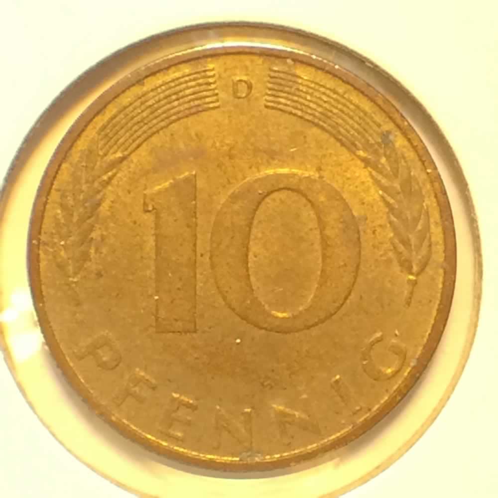 Germany 1988 D 10 Pfennig ( 10pf ) - Reverse